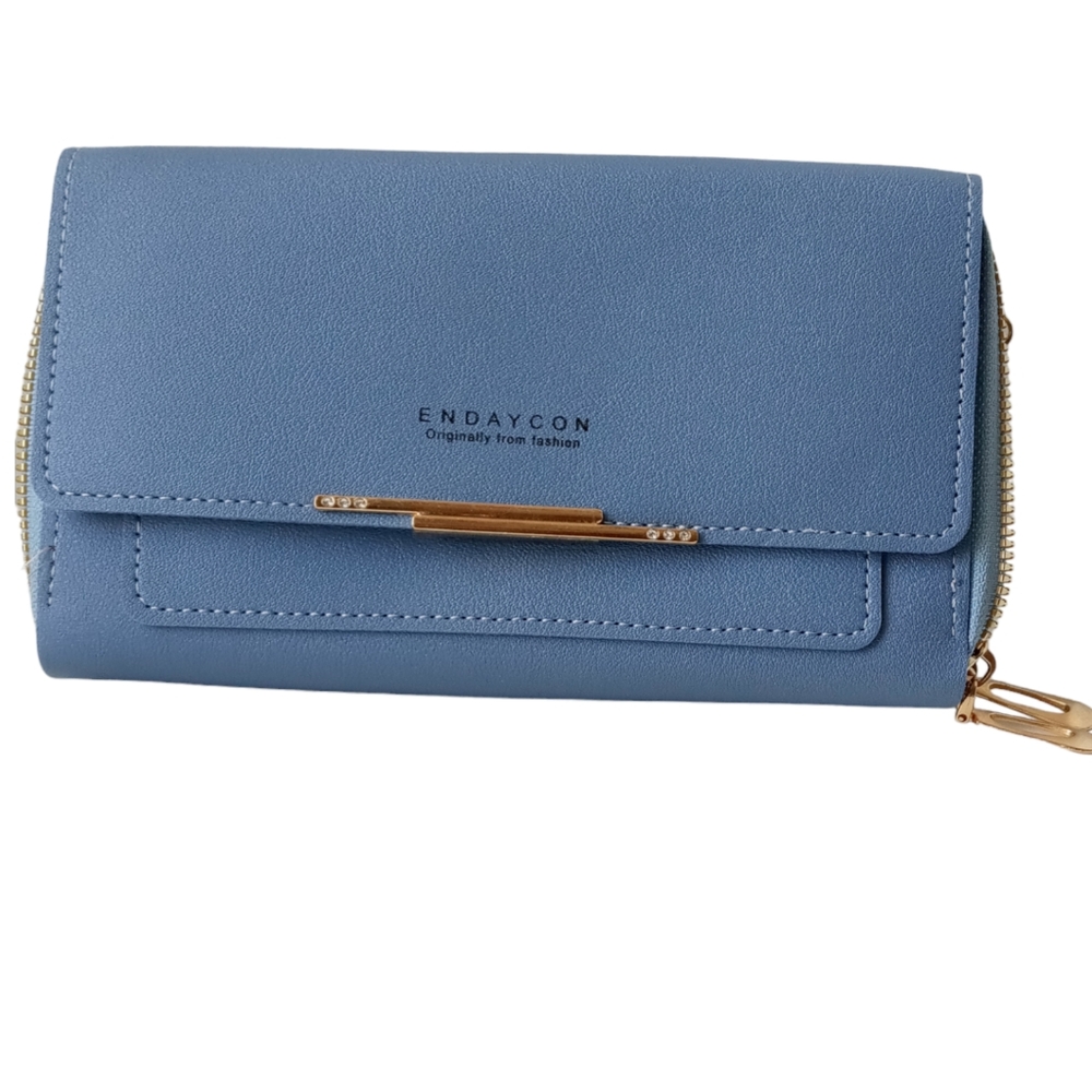 ENDAYCON Crossbody Handbag Blue & Gold